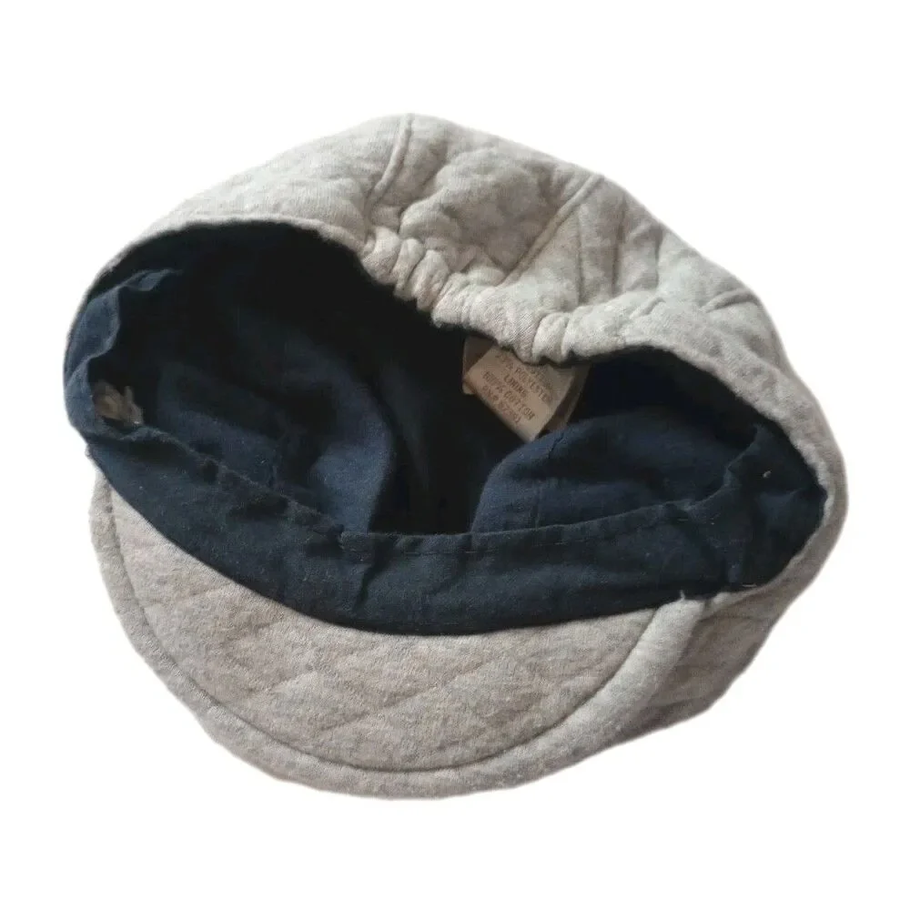 KoalaKids Gray Quilted Newsboy Cap Hat sz 6-12M Infant Boy